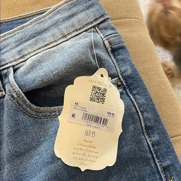 Altar'd State Straight Leg Ripped Denim Jeans - Picture 6 of 6